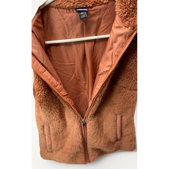 Patagonia Los Gatos Vest Womens Med Burnt Orange Lined Fleece High Pile Full Zip - Picture 5 of 9